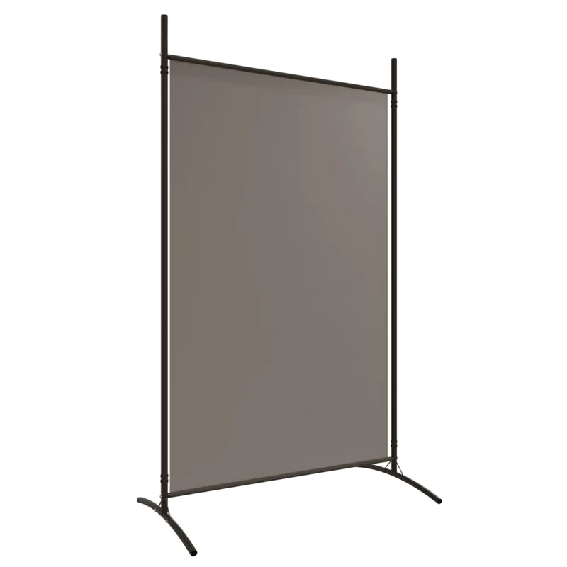 Séparateur de pièce cloison 2 panneau 348 x 180 cm tissu anthracite et fer DEC030708