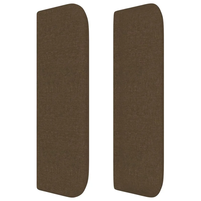 Tête de lit accessoire couchage chambre à coucher meuble avec rebord latéral 93 x 16 x 78/88 cm tissu marron foncé TDL0204645