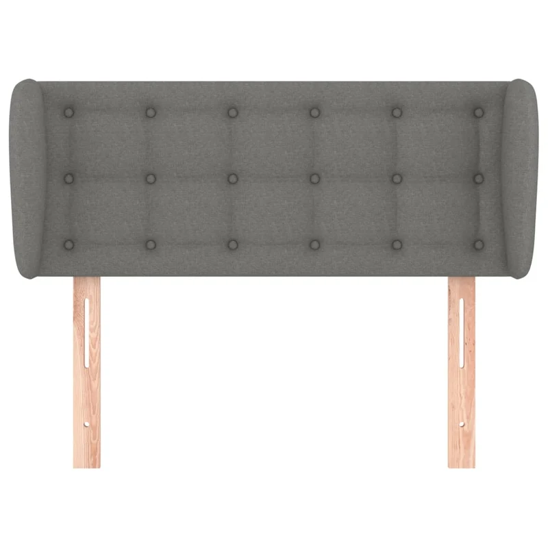 Tête de lit accessoire couchage chambre à coucher meuble avec rebord latéral 93 x 23 x 78/88 cm tissu gris foncé TDL0204847