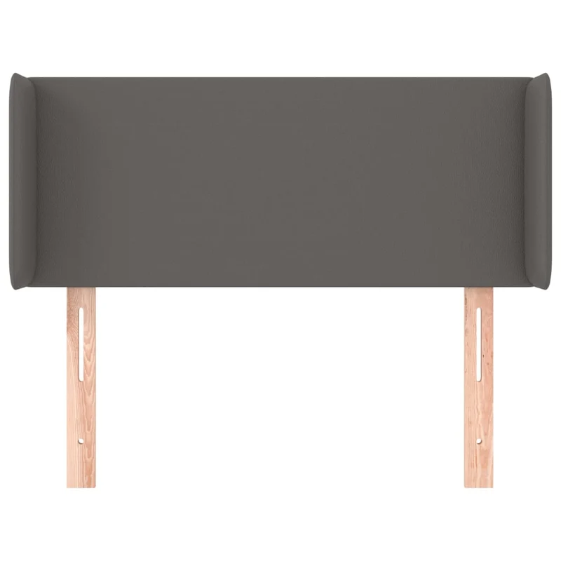 Tête de lit accessoire couchage chambre à coucher meuble avec rebord latéral 103 x 16 x 78/88 cm synthétique gris TDL0205373