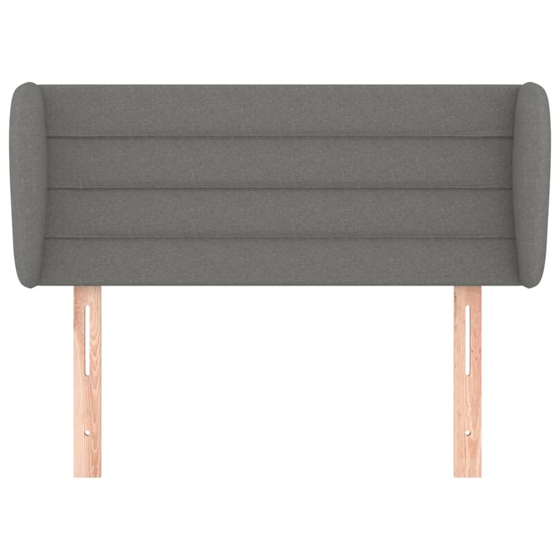 Tête de lit accessoire couchage chambre à coucher meuble avec rebord latéral 93 x 23 x 78/88 cm tissu gris foncé TDL0204848