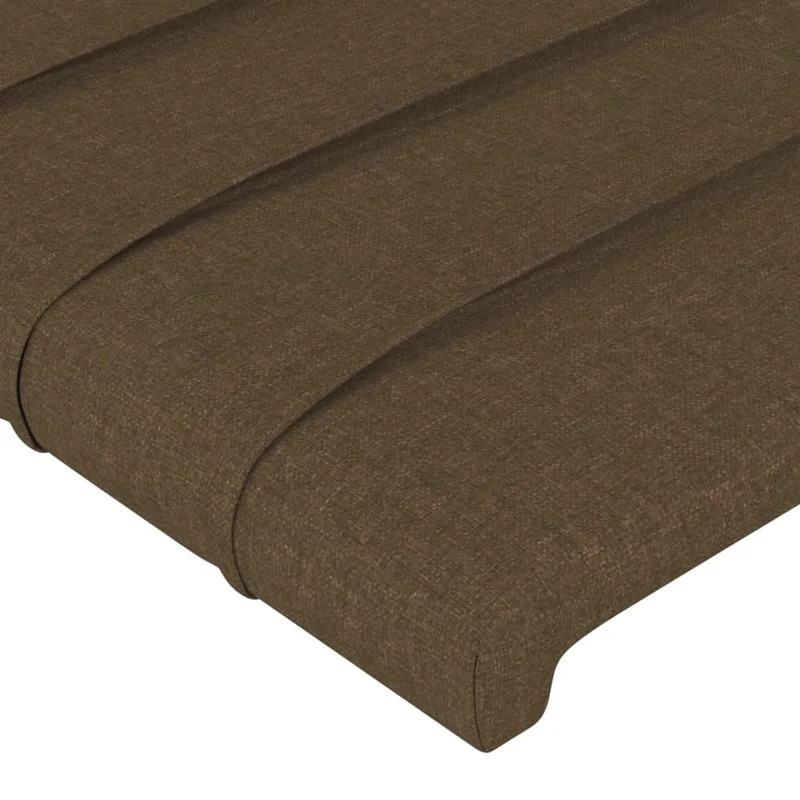 Tête de lit accessoire couchage chambre à coucher meuble à LED 103 x 16 x 78/88 cm tissu marron foncé TDL0200885