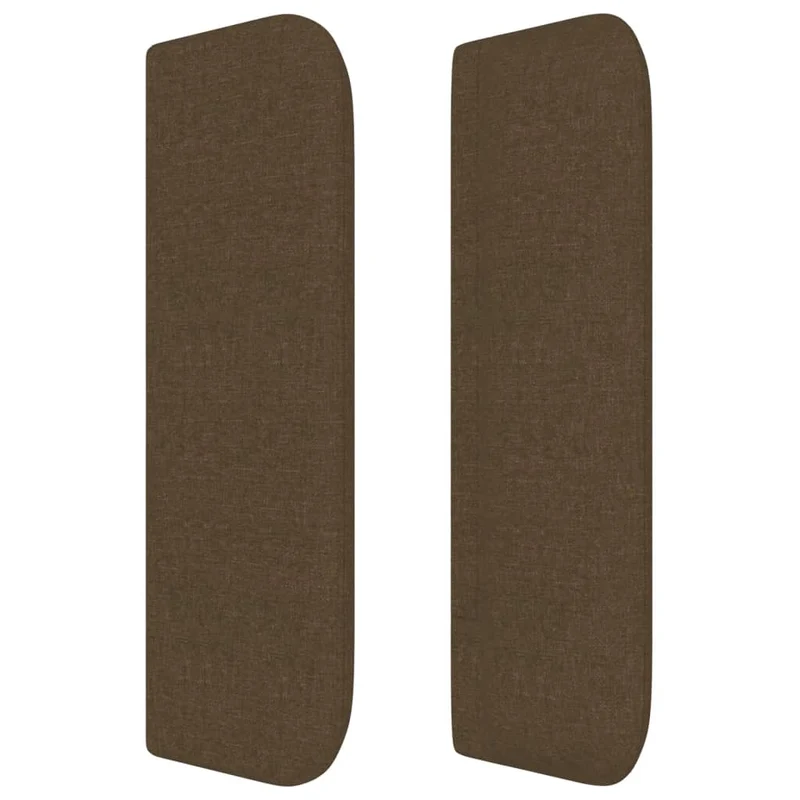 Tête de lit accessoire couchage chambre à coucher meuble avec rebord latéral 103 x 16 x 78/88 cm tissu marron foncé TDL0204769