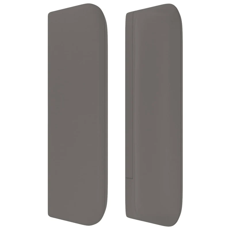 Tête de lit accessoire couchage chambre à coucher meuble avec rebord latéral 183 x 16 x 78/88 cm synthétique gris TDL0205350