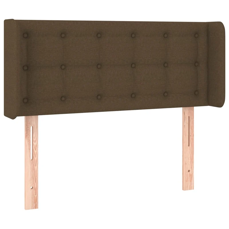 Tête de lit accessoire couchage chambre à coucher meuble à LED 103 x 16 x 78/88 cm tissu marron foncé TDL0200890