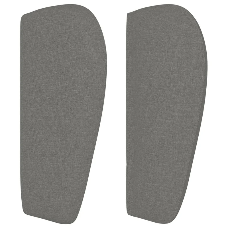 Tête de lit accessoire couchage chambre à coucher meuble capitonné avec rebord latéral 203 x 23 x 78/88 cm tissu gris foncé TDL0204922