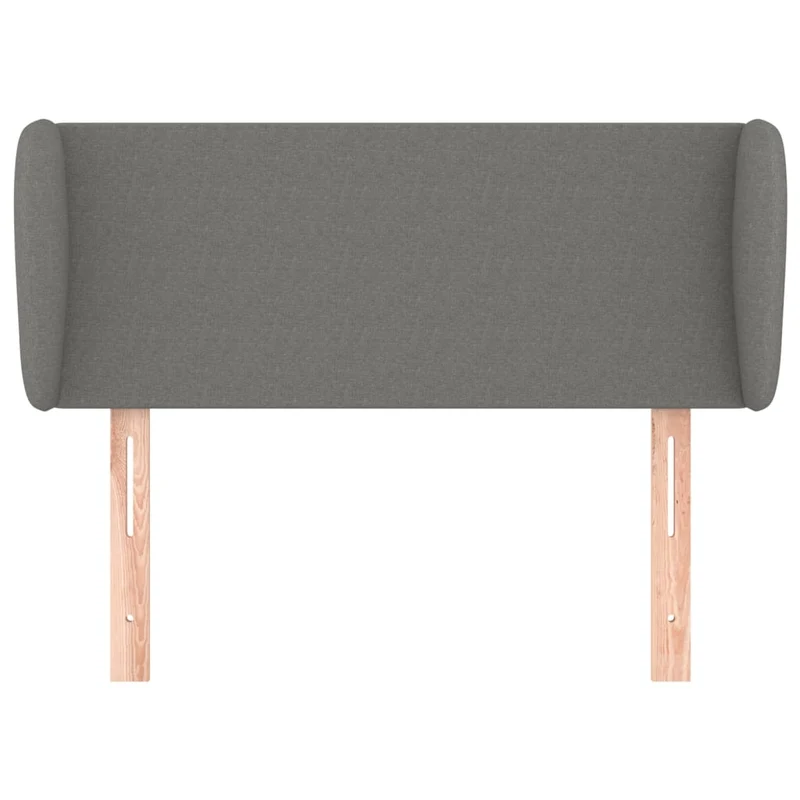 Tête de lit accessoire couchage chambre à coucher meuble avec rebord latéral 103 x 23 x 78/88 cm tissu gris foncé TDL0205037