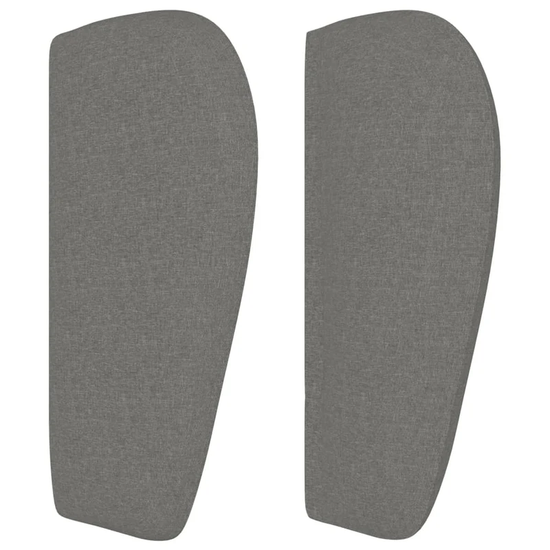 Tête de lit accessoire couchage chambre à coucher meuble avec rebord latéral 103 x 23 x 78/88 cm tissu gris foncé TDL0205037