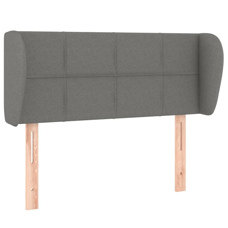 Tête de lit accessoire couchage chambre à coucher meuble avec rebord latéral 103 x 23 x 78/88 cm tissu gris foncé TDL0205036