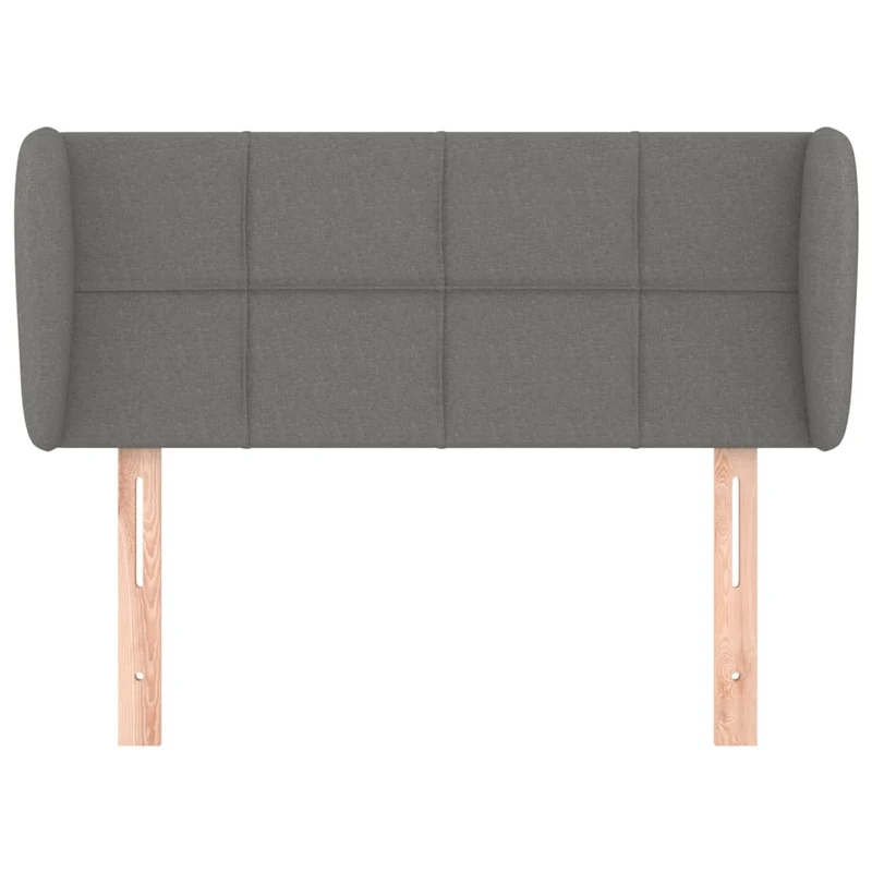 Tête de lit accessoire couchage chambre à coucher meuble avec rebord latéral 103 x 23 x 78/88 cm tissu gris foncé TDL0205036