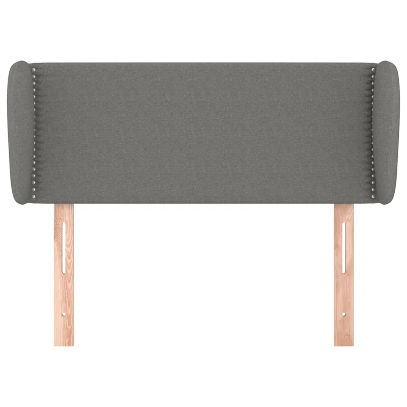 Tête de lit accessoire couchage chambre à coucher meuble avec rebord latéral 103 x 23 x 78/88 cm tissu gris foncé TDL0205035