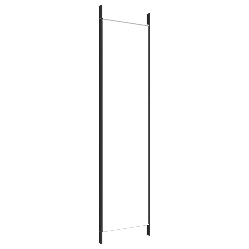 Paravent séparateur de pièce cloison 3 panneaux 150 x 200 cm tissu blanc et fer DEC030741