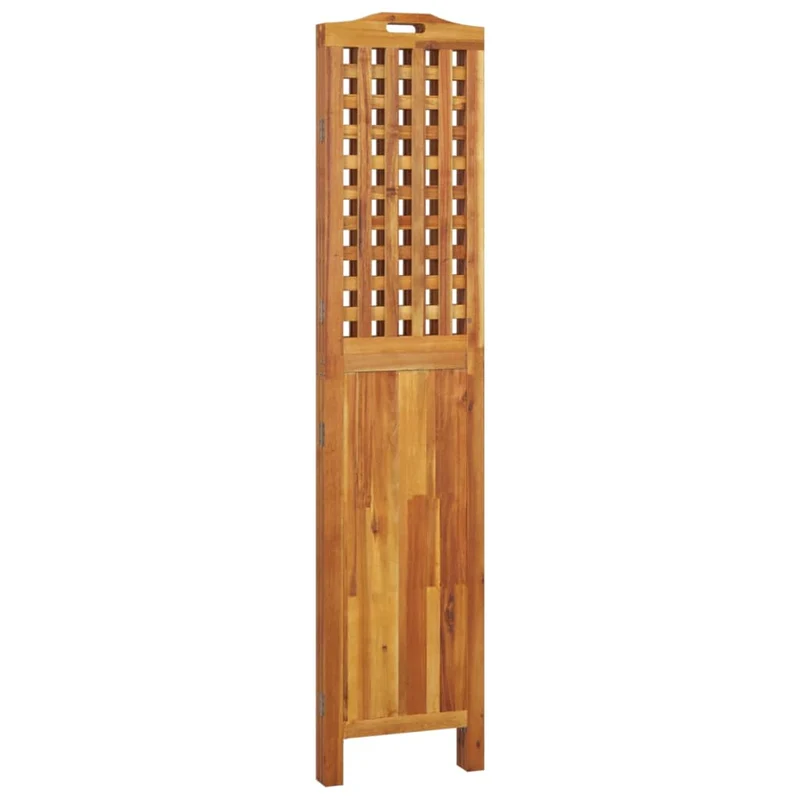 Paravent séparateur de pièce cloison 3 panneaux 121,5 x 2 x 180 cm bois d'acacia marron DEC030718