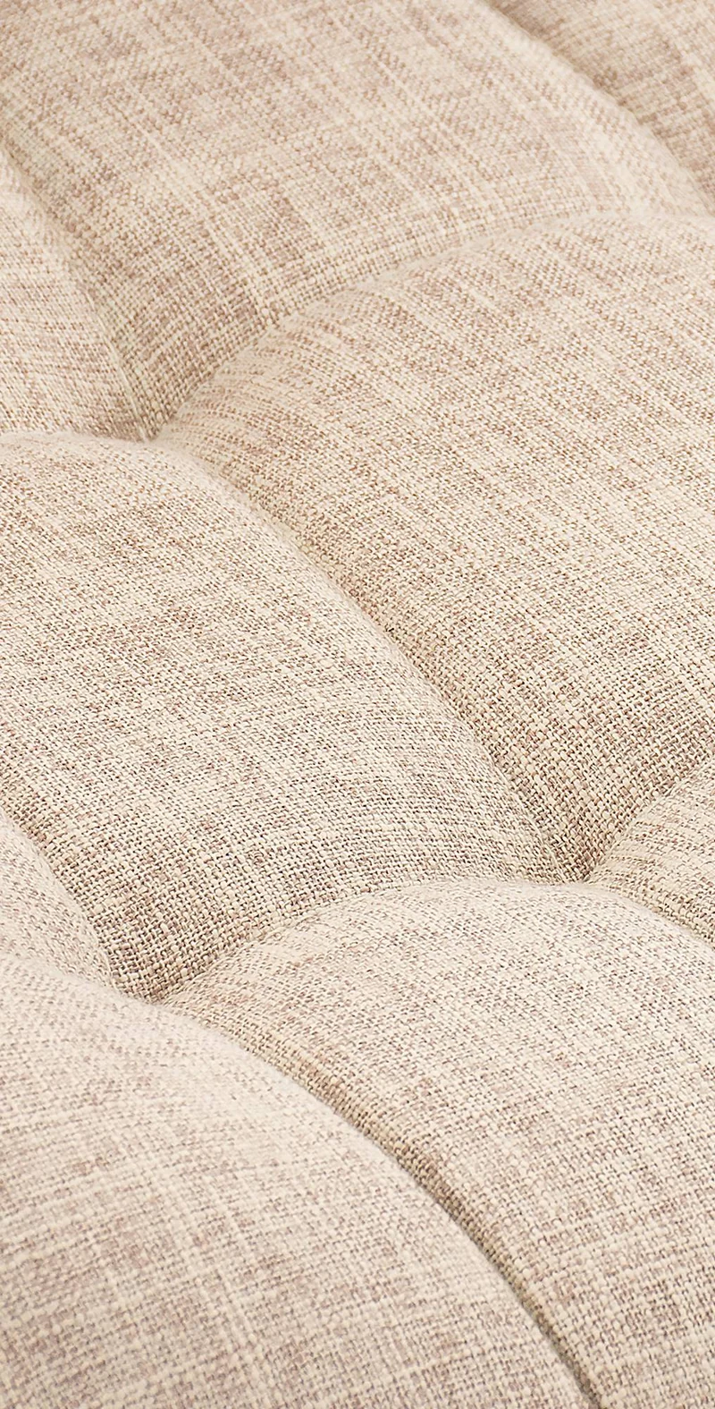 Lot de 2 chaises de salle à manger dossier haut coutures décoratives assise en tissu crème 10_0001653