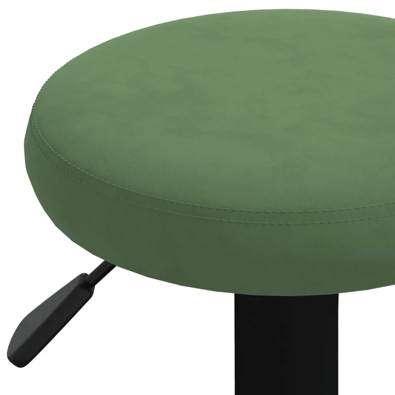 Lot de 2 tabourets de bar chaises hautes avec repose-pied en velours vert foncé et acier DEC029900