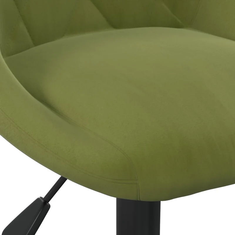 Lot de 2 tabourets de bar chaises hautes coutures en losange en velours vert clair cadre en acier DEC029885