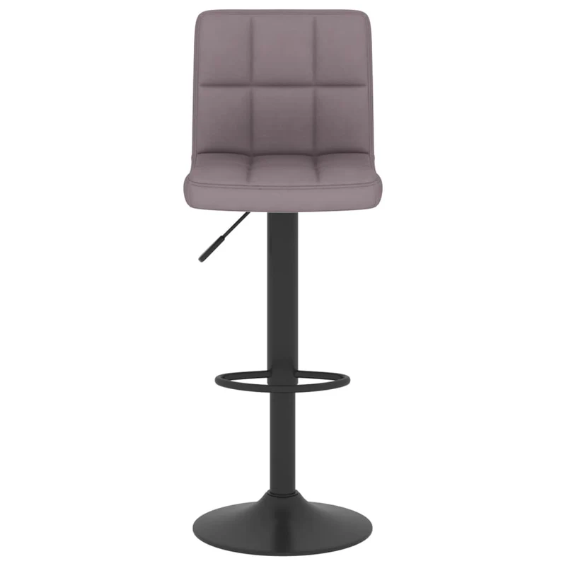 Tabouret de bar x1 chaise haute en tissu taupe cadre en acier noir DEC029559
