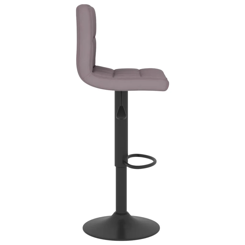 Tabouret de bar x1 chaise haute en tissu taupe cadre en acier noir DEC029559