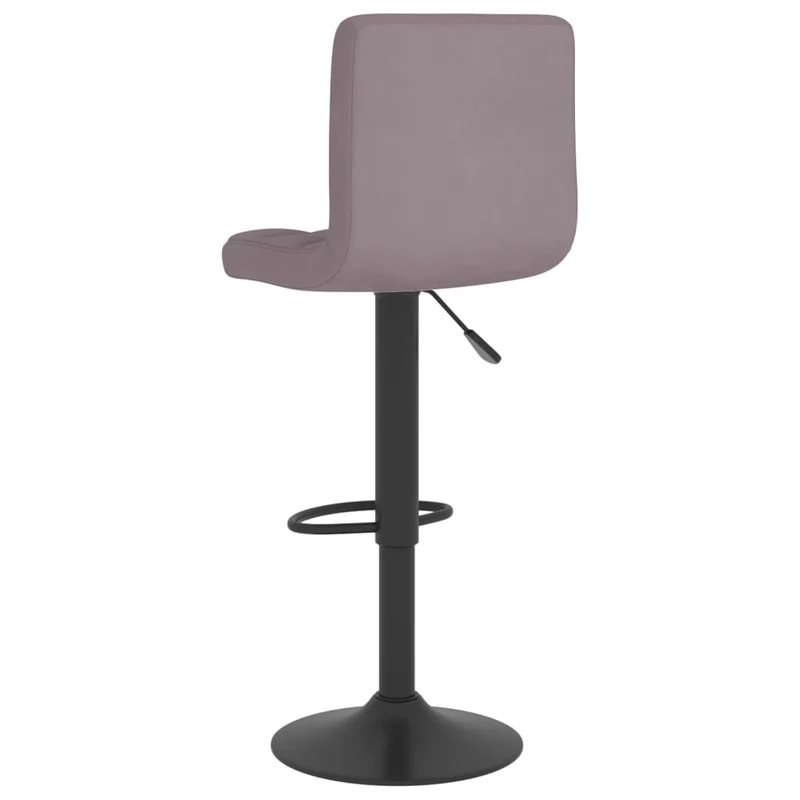Tabouret de bar x1 chaise haute en tissu taupe cadre en acier noir DEC029559