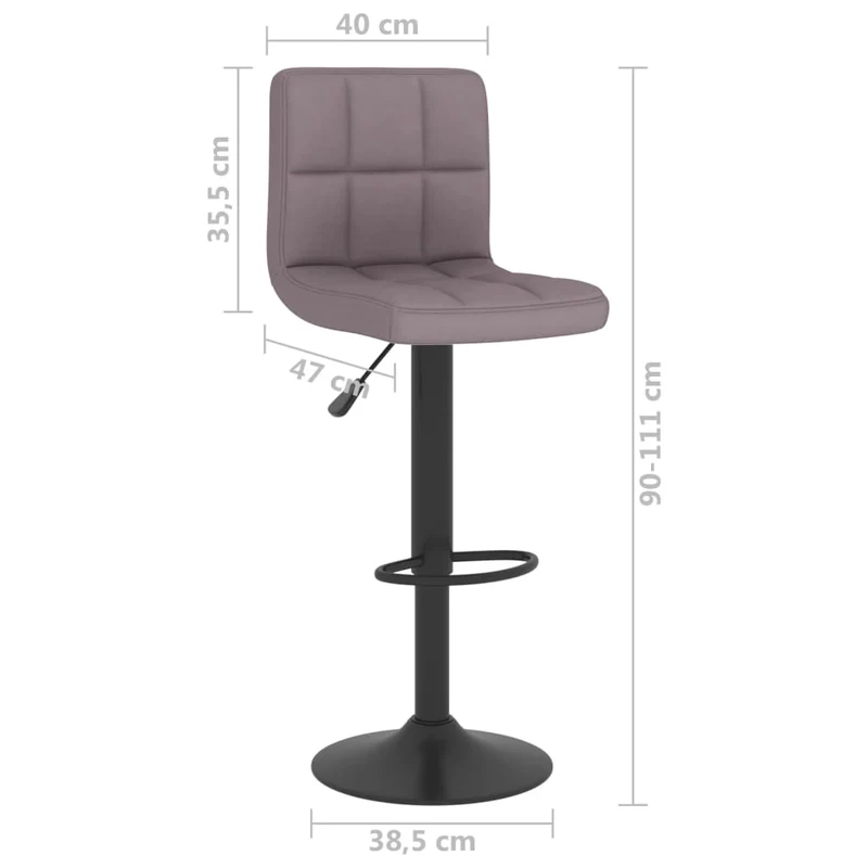 Tabouret de bar x1 chaise haute en tissu taupe cadre en acier noir DEC029559