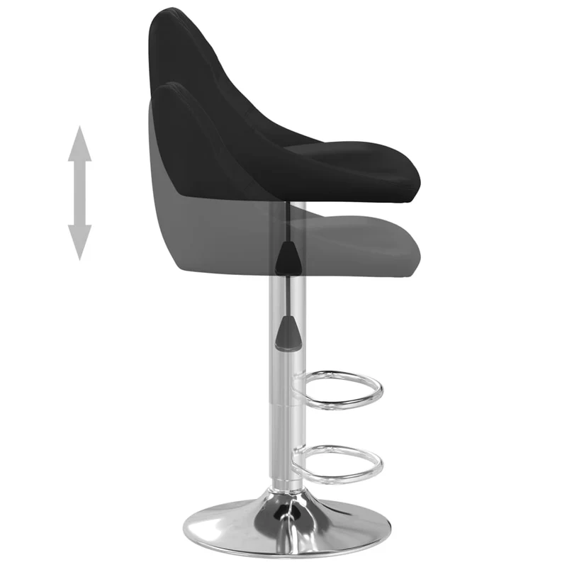Tabouret de bar x1 chaise haute coutures losange en PVC noir DEC029524