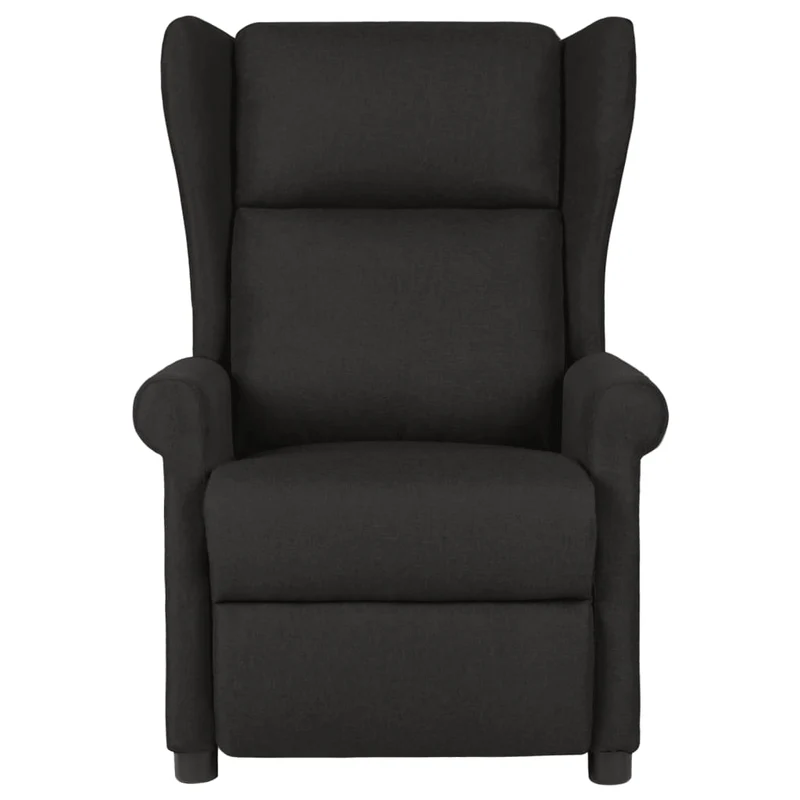 Fauteuil de relaxation avec fonction massage inclinaison manuelle en tissu noir DEC029251