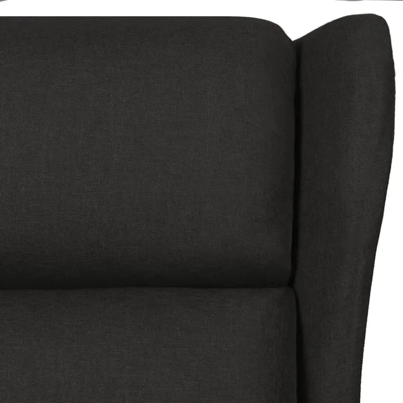 Fauteuil de relaxation avec fonction massage inclinaison manuelle en tissu noir DEC029251