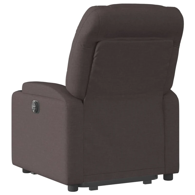 Fauteuil relax TV fonction de levage électrique très confortable en tissu marron foncé DEC028410