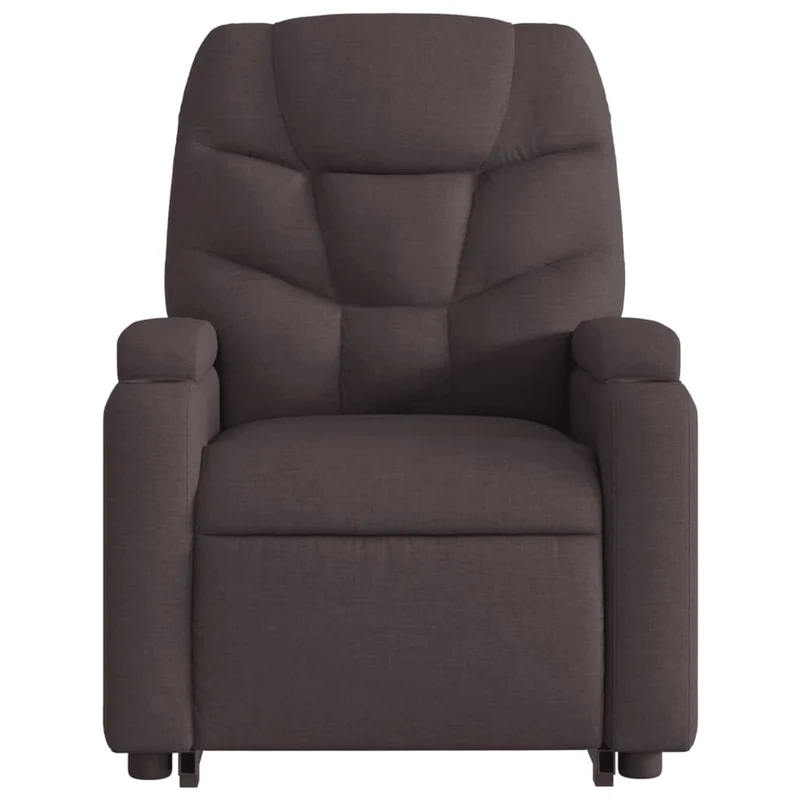 Fauteuil relax TV fonction de levage électrique très confortable en tissu marron foncé DEC028410