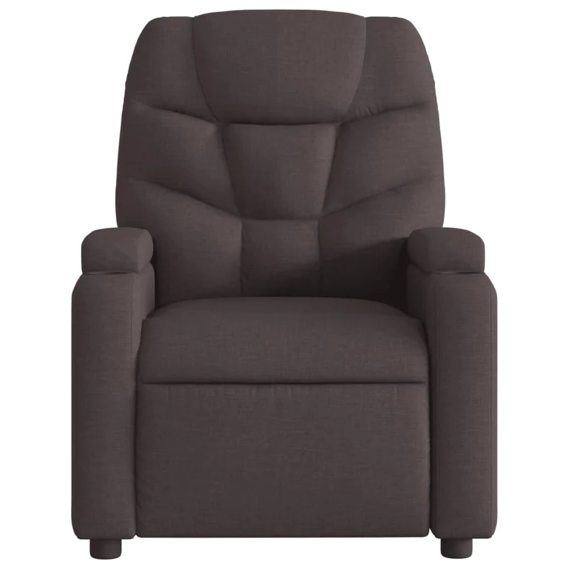 Fauteuil relax TV fonction d'inclinaison électrique très confortable en tissu marron foncé DEC028406