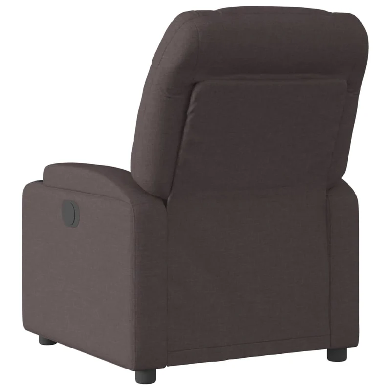 Fauteuil relax TV rembourrage confortable fonction d'inclinaison manuelle en tissu marron foncé DEC028015