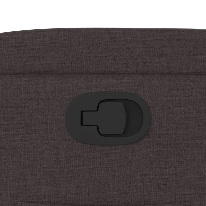 Fauteuil relax TV rembourrage confortable fonction d'inclinaison manuelle en tissu marron foncé DEC028015