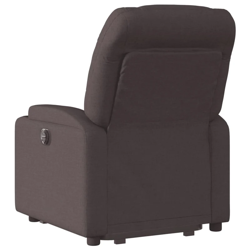 Fauteuil relax TV rembourrage confortable fonction de levage électrique en tissu marron foncé DEC028011