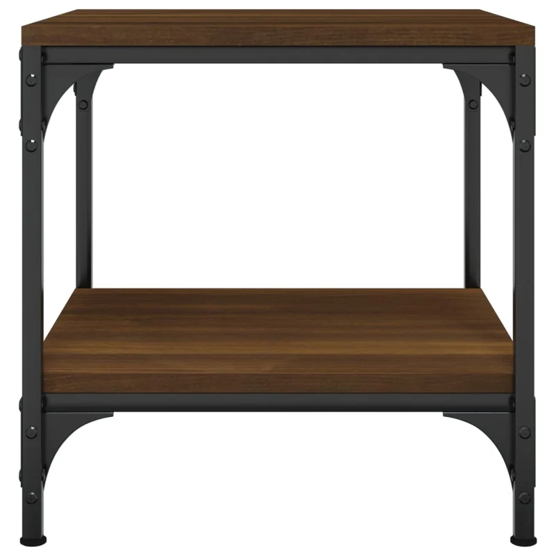 Lot de 2 tables d'appoint 40 x 40 x 40 cm en bois ingénierie couleur chêne marron DEC031307
