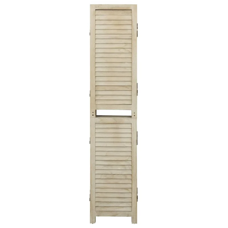 Paravent séparateur de pièce cloison 6 panneaux 210 x 165 cm bois de paulownia brun DEC031034