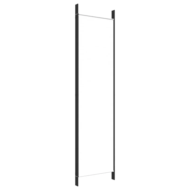 Paravent séparateur de pièce cloison 4 panneaux pliable 200 x 200 cm tissu blanc et fer DEC030839
