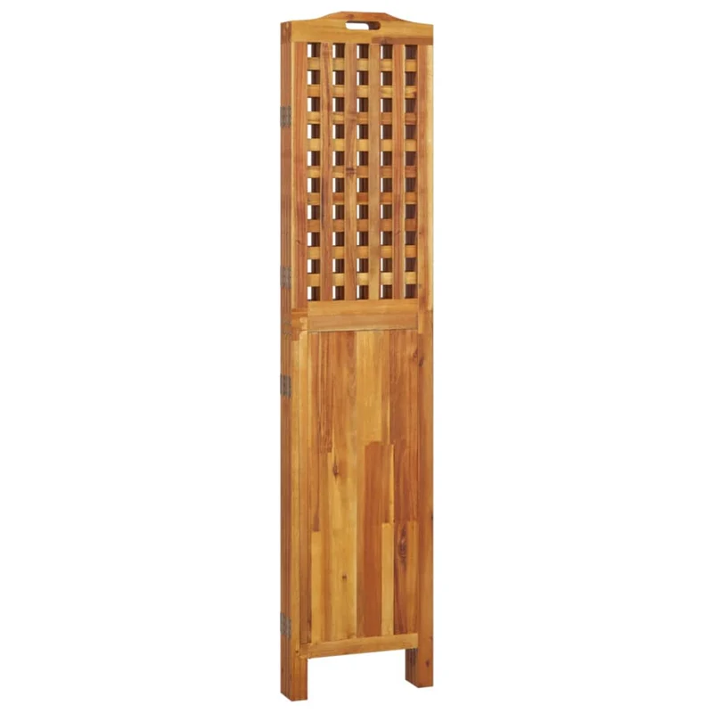 Paravent séparateur de pièce cloison 4 panneaux 162 x 2 x 180 cm bois d'acacia brun DEC030821