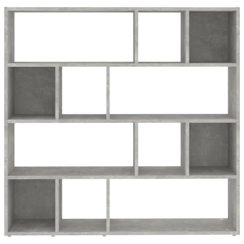 Bibliothèque avec beaucoup d'espace de rangement 105 x 24 x 102 cm bois d'ingénierie couleur gris béton DEC030705