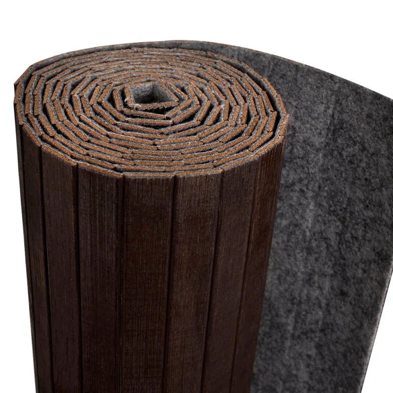 Paravent séparateur de pièce cloison bambou 250 x 165 cm marron foncé DEC031138