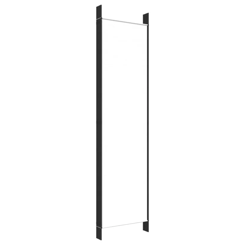 Paravent séparateur de pièce cloison 6 panneaux 300 x 200 cm tissu blanc et fer DEC031048