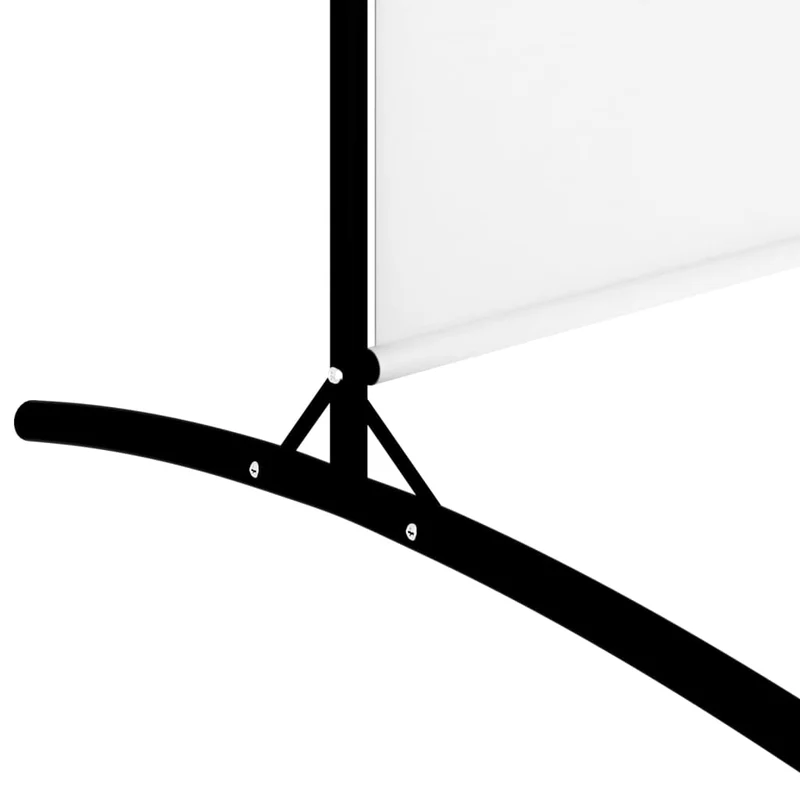 Paravent séparateur de pièce cloison 5 panneaux 433 x 180 cm en tissu blanc et fer DEC030949