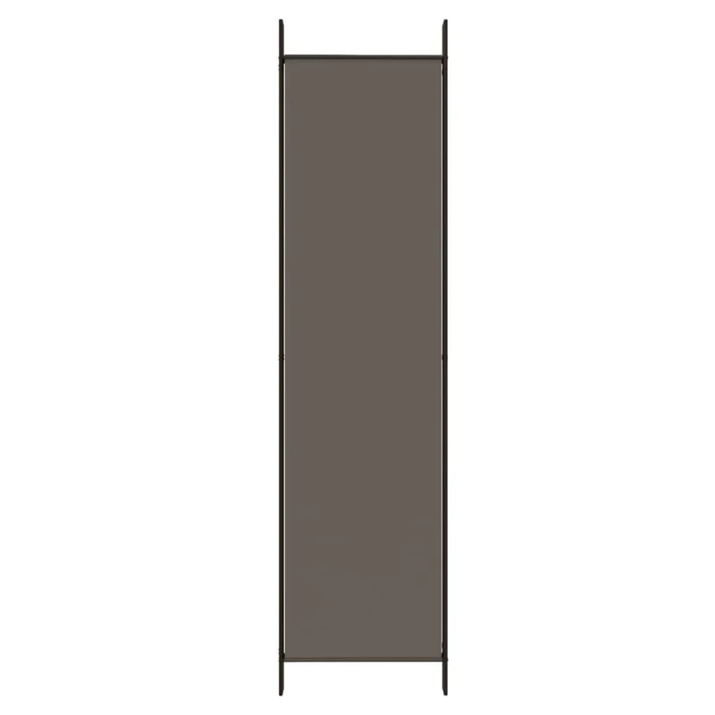 Paravent séparateur de pièce cloison 5 panneaux 250 x 200 cm en tissu anthracite et fer DEC030930