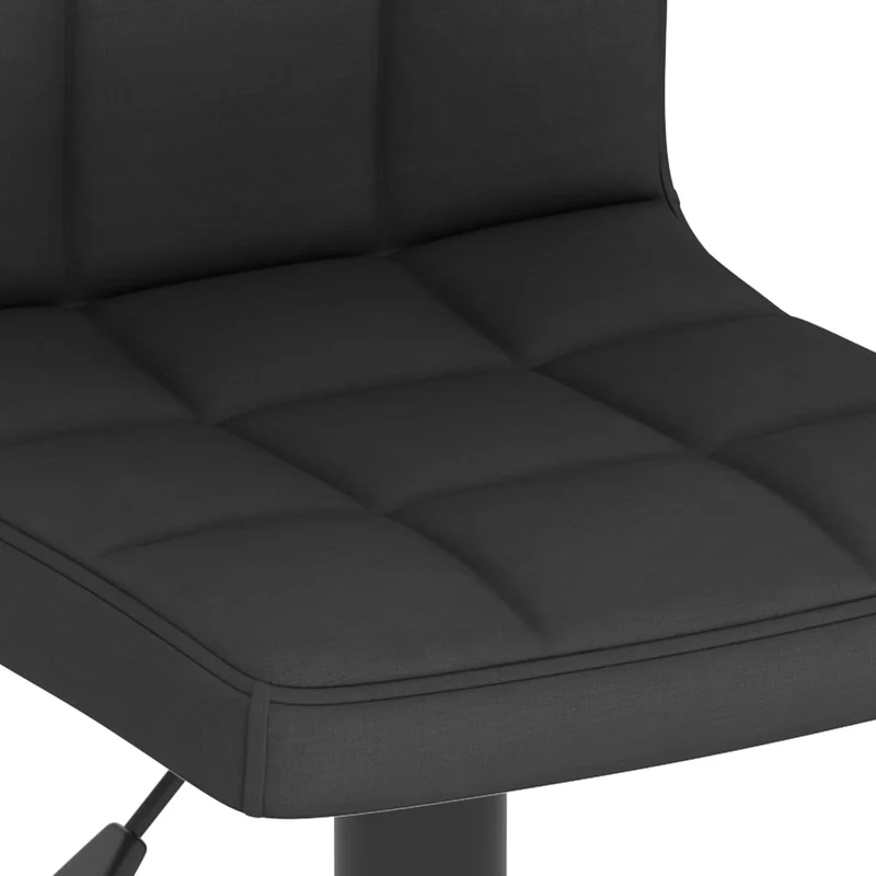 Lot de 2 tabourets de bar chaises hautes coutures carrées en tissu et acier noir DEC029814