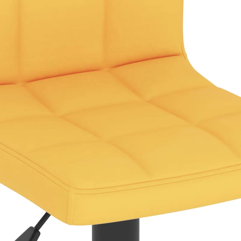 Lot de 2 tabourets de bar chaises hautes en tissu jaune moutarde tissu jaune et acier noir DEC029742