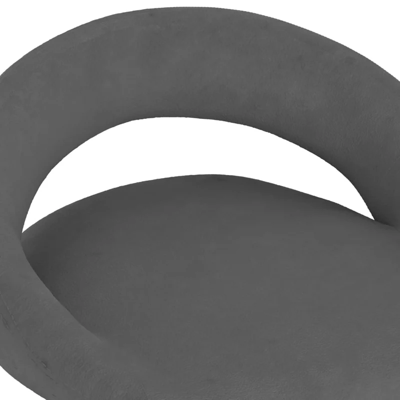 Lot de 2 tabourets de bar chaises hautes en velours gris foncé et acier noir DEC029719