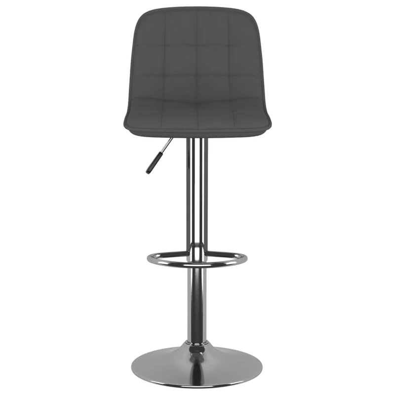 Lot de 2 tabourets de bar chaises hautes hauteur réglable en tissu gris foncé et acier DEC029712