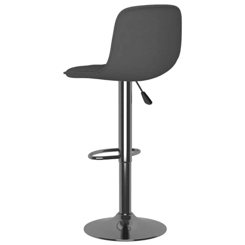 Lot de 2 tabourets de bar chaises hautes hauteur réglable en tissu gris foncé et acier DEC029712
