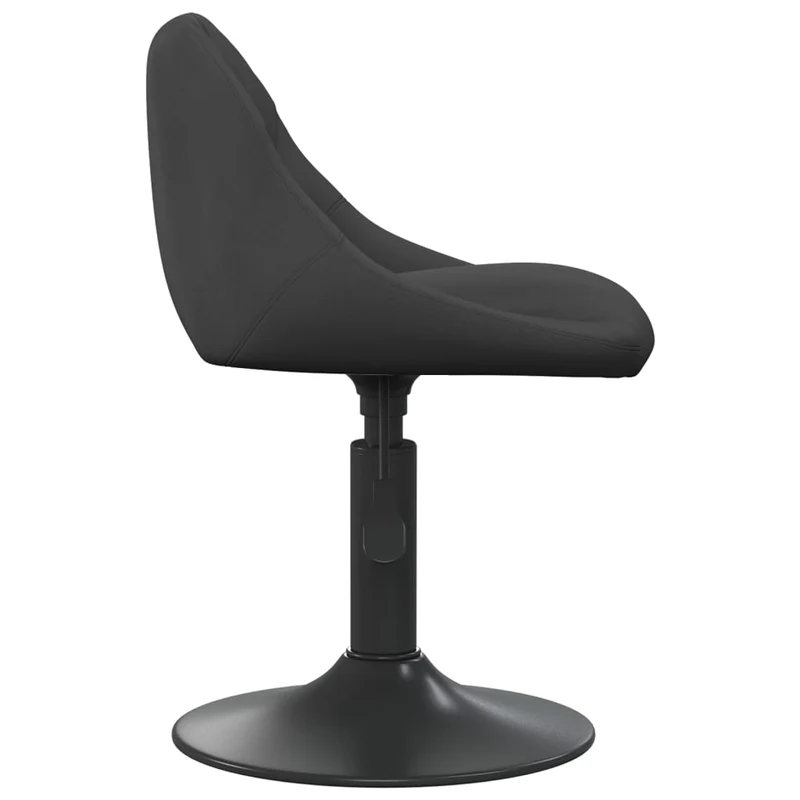 Chaise de bar x1 chaise haute avec coutures losange en velours et acier noir DEC029535