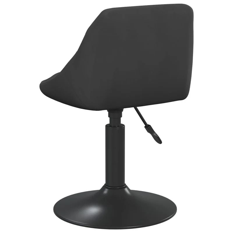 Chaise de bar x1 chaise haute avec coutures losange en velours et acier noir DEC029535