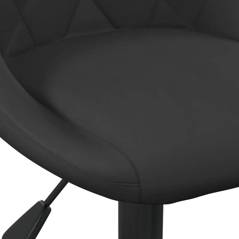 Chaise de bar x1 chaise haute avec coutures losange en velours et acier noir DEC029535